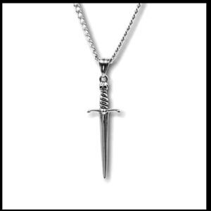 NWOT Gothic Punk Sword Necklace - 2.5" pendant